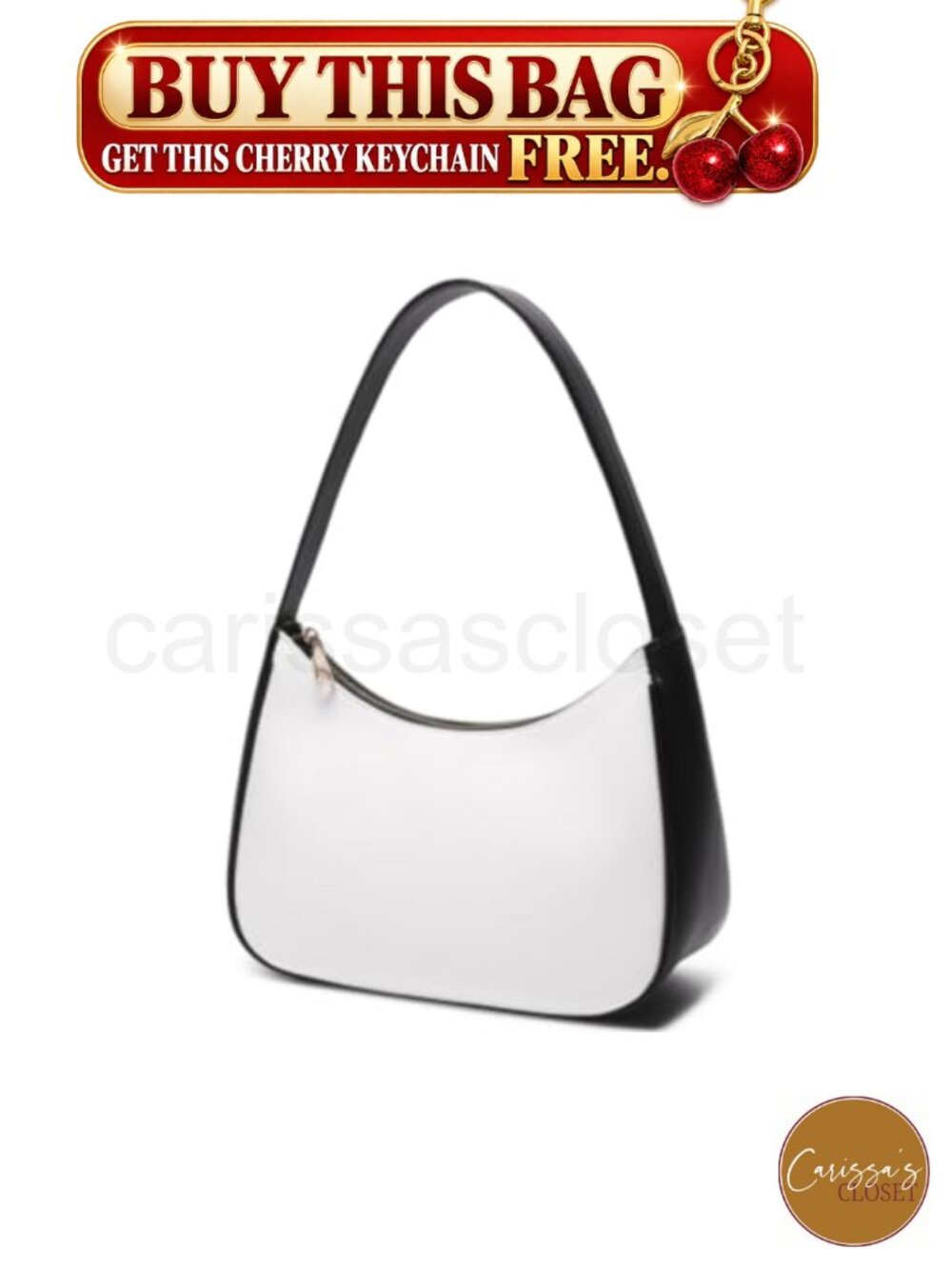 ✨ Hobo Shoulder Bag Cute Mini Clutch Purse PU Leather Zipper Women